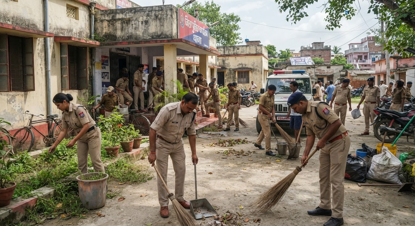 किशनगंज पुलिस का बड़ा कदम: एसपी के आदेश पर चमके जिले के सभी थाने