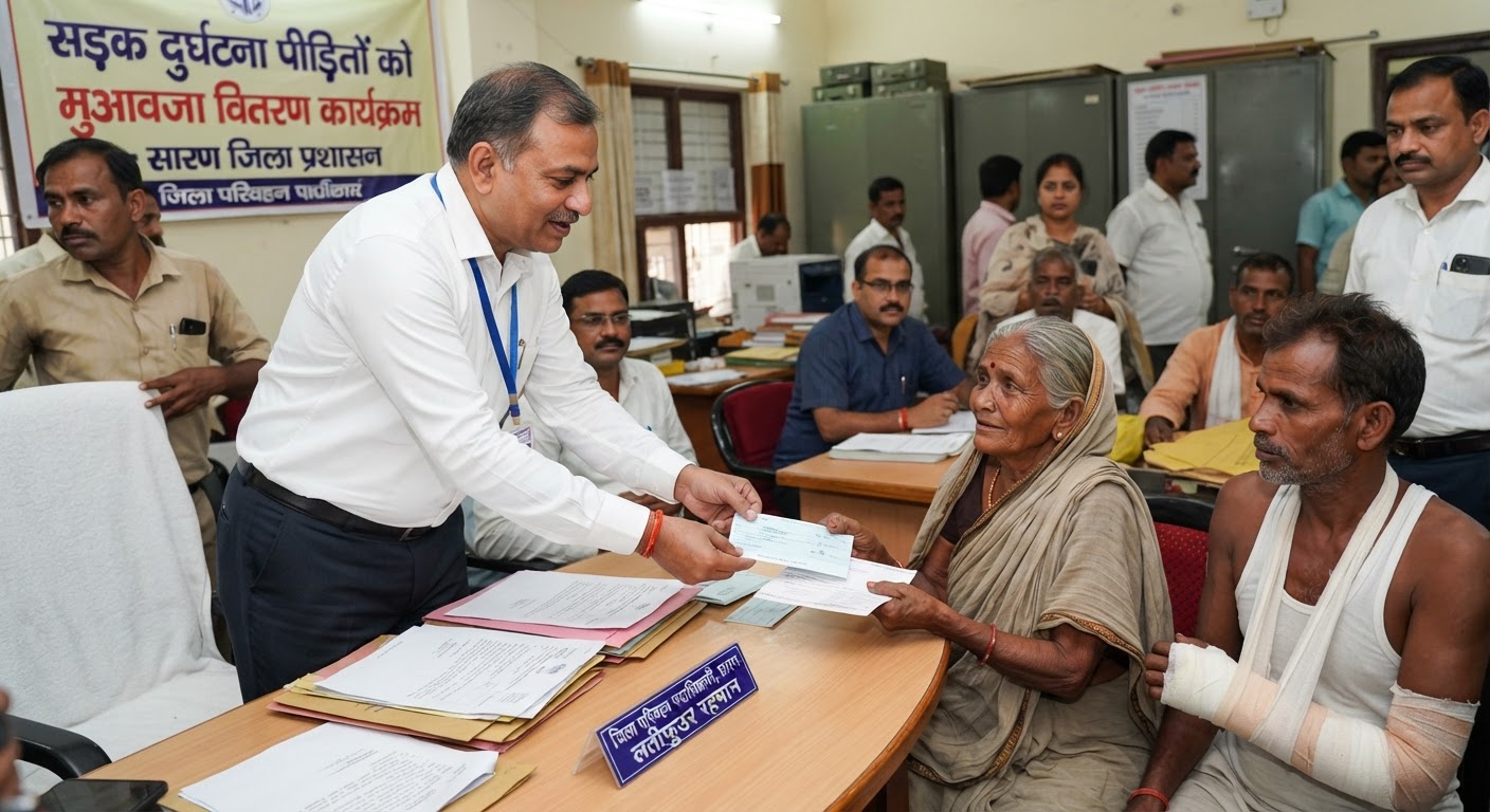 सारण में सड़क हादसों के पीड़ितों के लिए बड़ी राहत, हिट एंड रन के 77 प्रतिशत मामलों में मिला मुआवजा