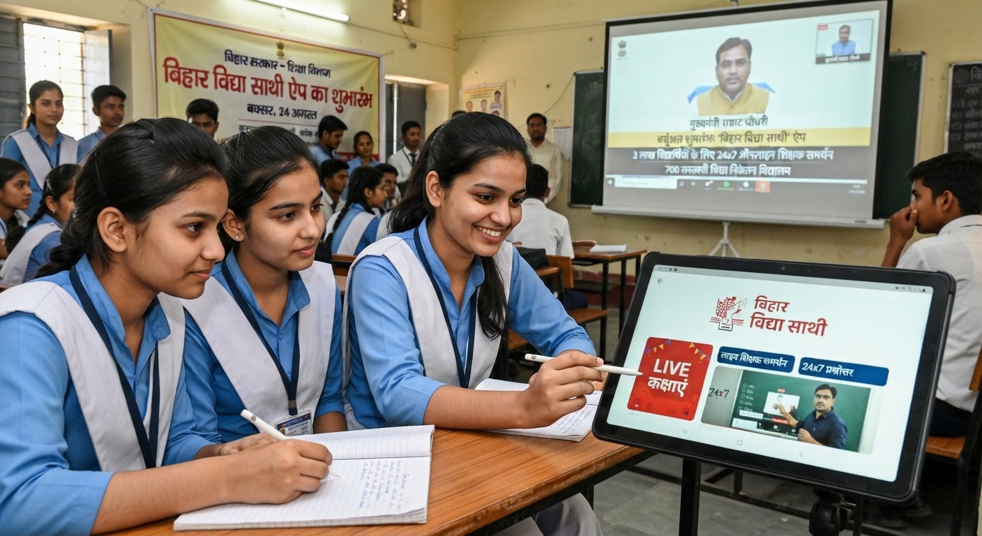 बिहार में लॉन्च हुआ 'बिहार विद्या साथी' ऐप, 3 लाख छात्रों को मिलेगा 24 घंटे ऑनलाइन शिक्षकों का साथ