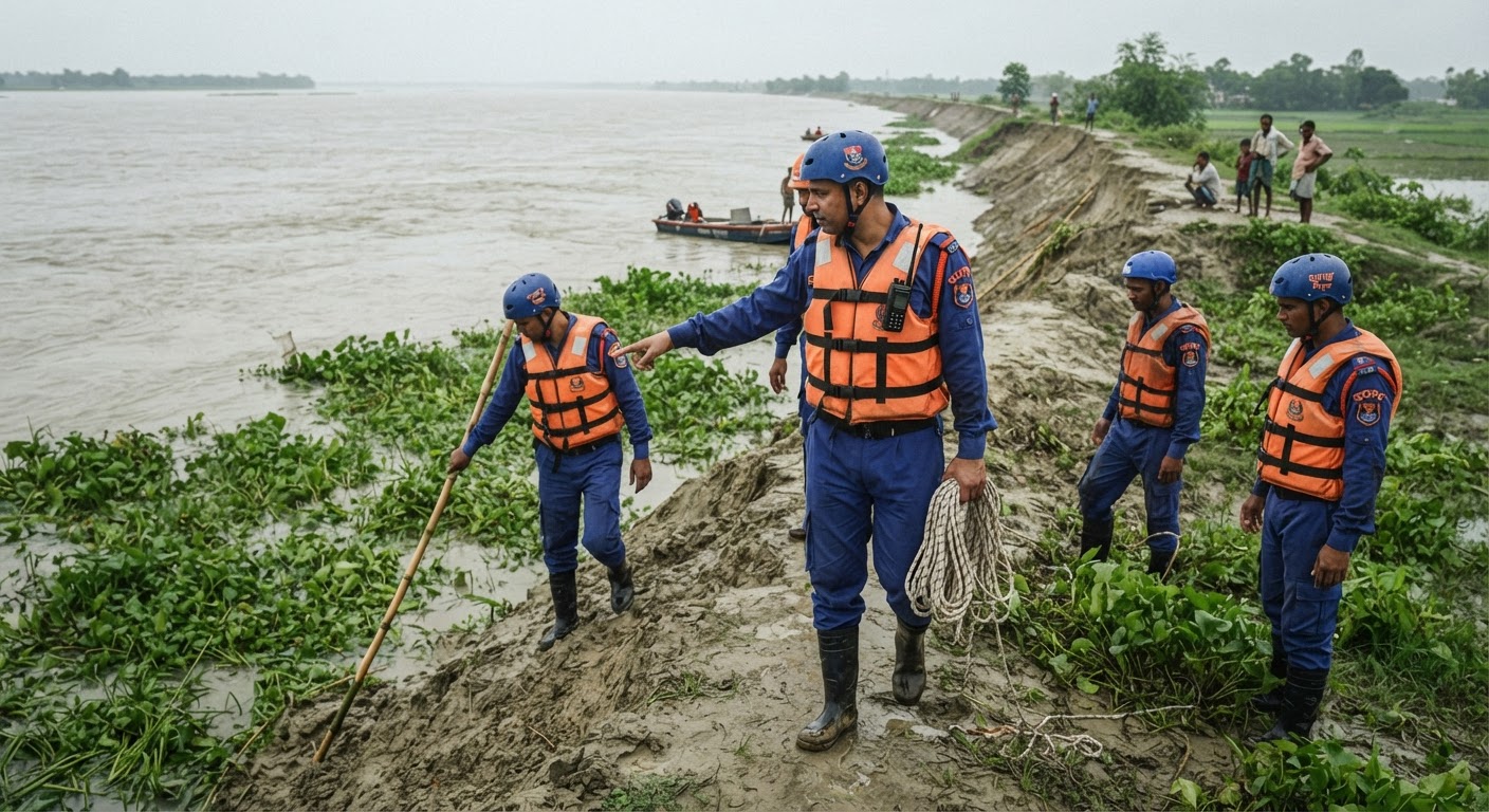 कटिहार में संभावित बाढ़ को लेकर प्रशासन हाई अलर्ट, एसडीआरएफ तैनात और तटबंधों की निगरानी तेज