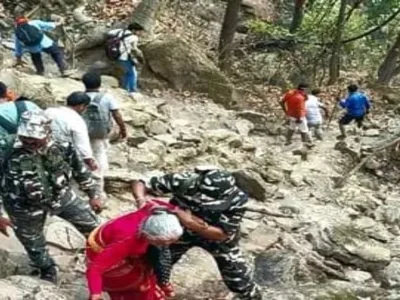 Devotee dies while climbing Sameshwar Mountain for Mother’s darshan – Bihar, India.