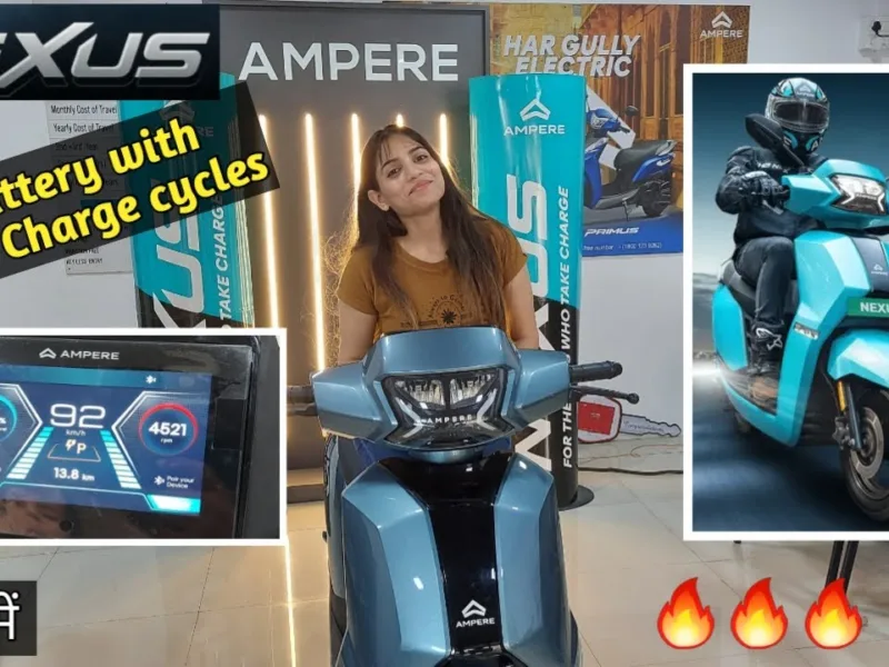 The Ampere Nexus E Scooter has been launched, packed with features and can run up to 136km on a single charge. It is priced lower than OLA.